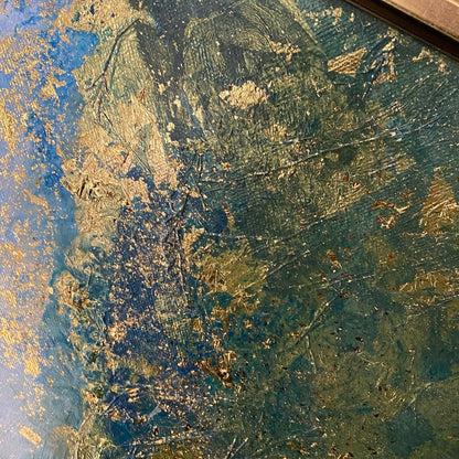 Gree beautiful Quran verse on canvas - Handmade painting | Islamic Canvas Art - ARHP1102